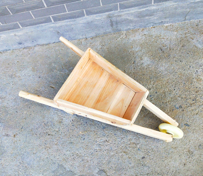 推车结实耐用木制手推车独轮车带坐木头运动会游戏感统训练器材