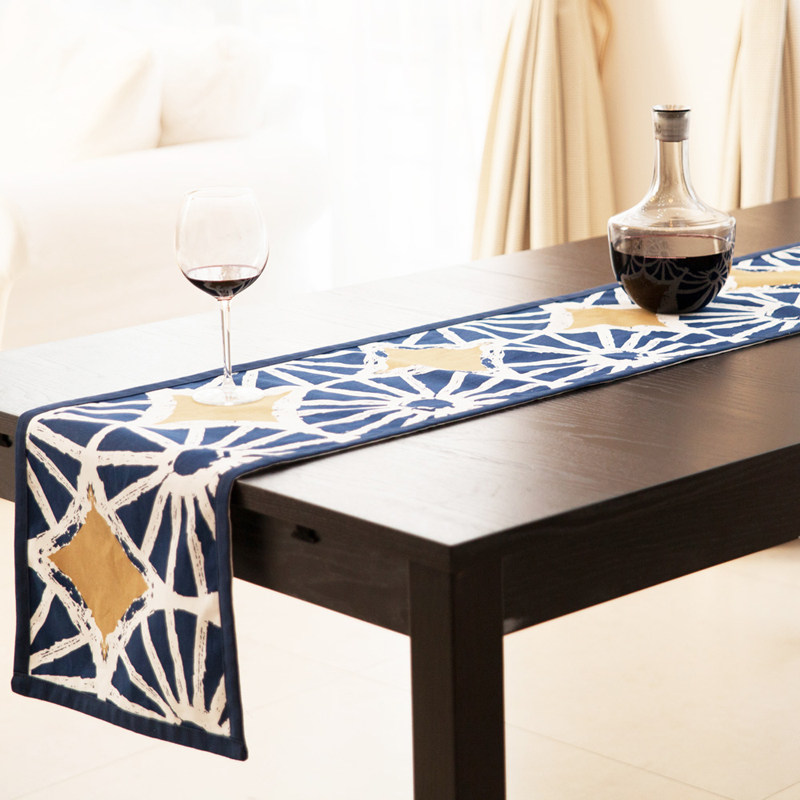 桌旗中式桌布北欧欧风简约现代纯棉婚庆用品桌旗