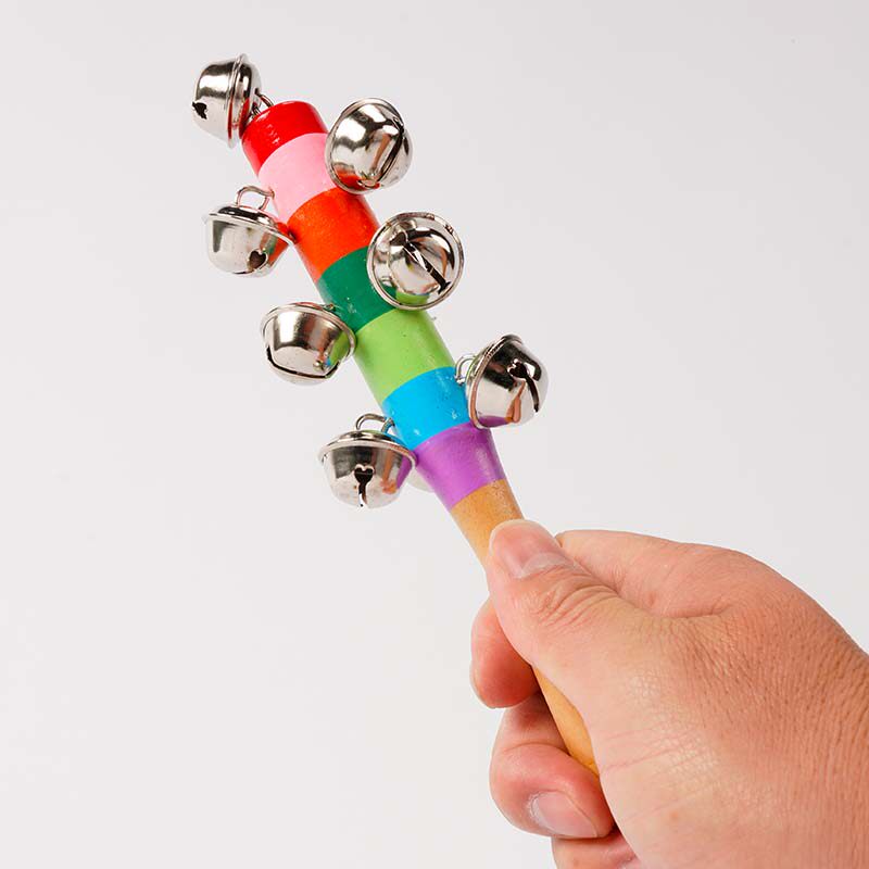 奥尔夫乐器彩色摇铃早教小游戏铃铛儿童家用益智打击乐器