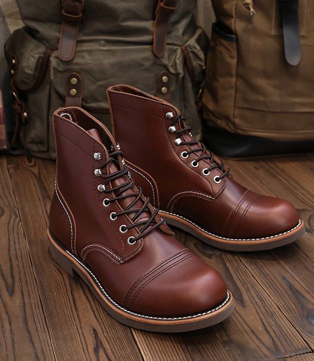 红翼8111原版擦色复古机车固特异马丁redwin8111工装马丁靴
