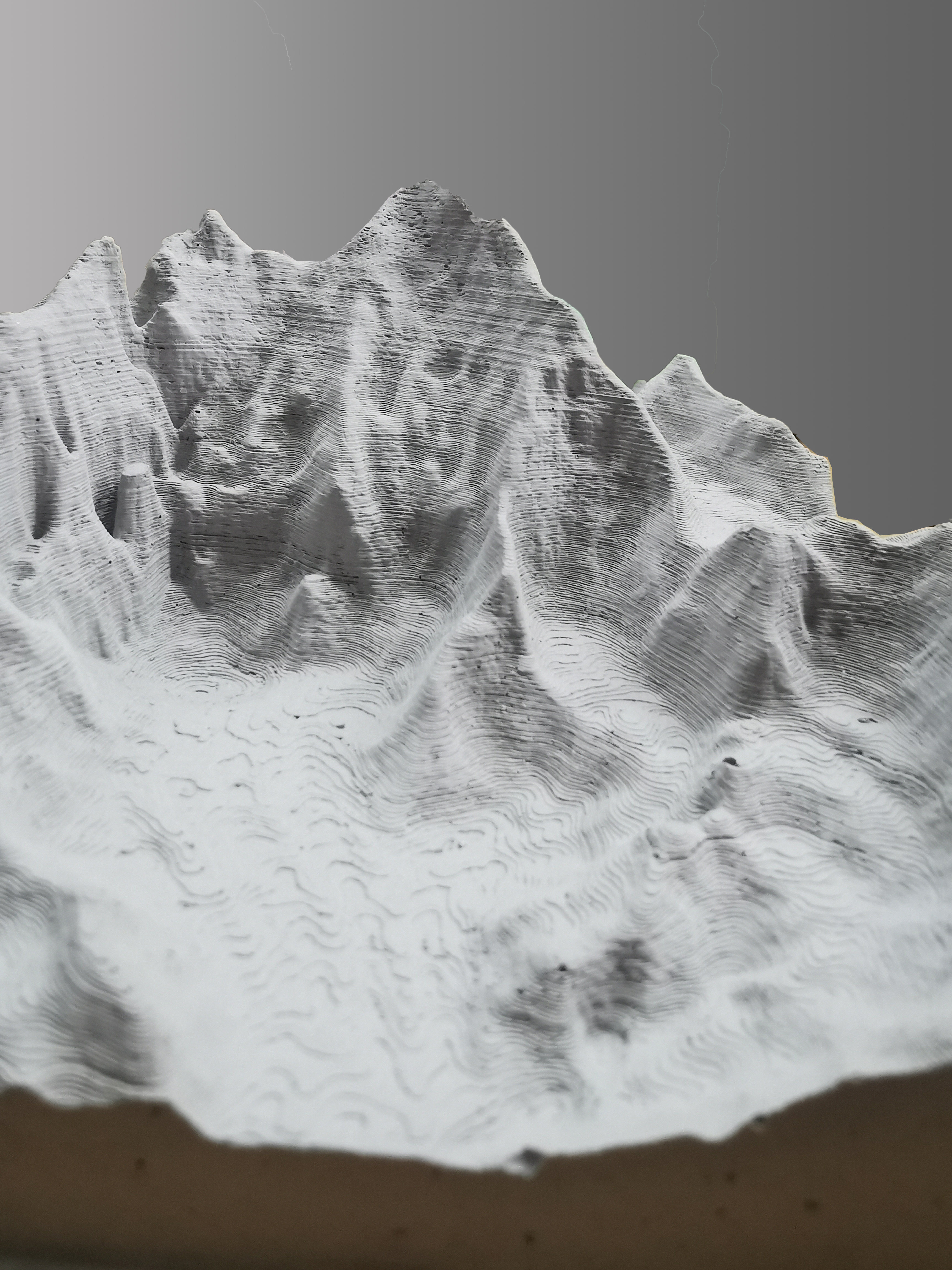 水泥混凝土桌面摆件珠穆朗玛峰微缩模型鱼缸造景景观摆件