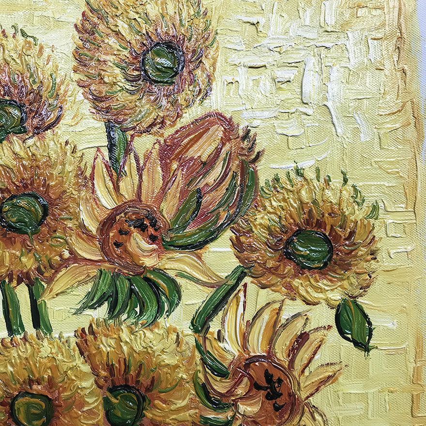 印象派向日葵油画抽象装饰画新房客厅挂画纯手绘画油画