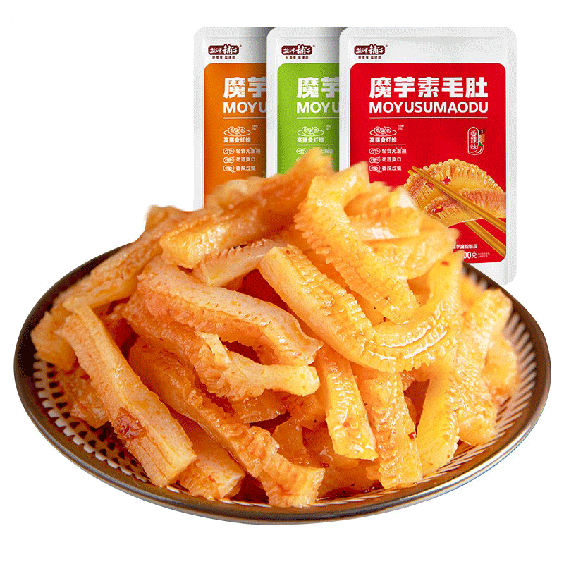 盐津铺子魔芋爽毛麻辣小包包装素食辣条网红素肉