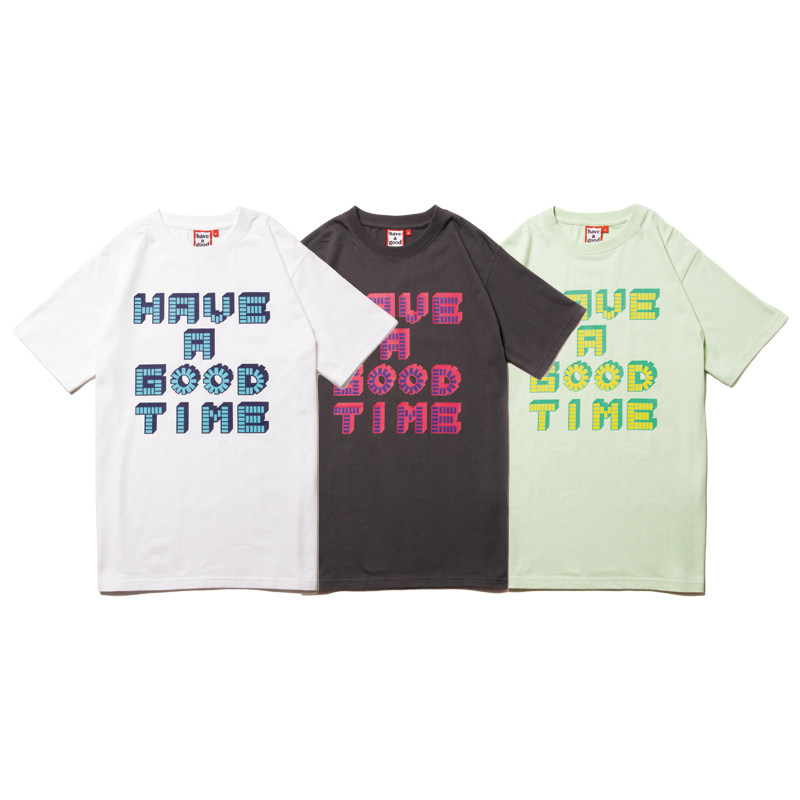 logo现货havegoodtime3d字体圆领半袖hobbyt恤