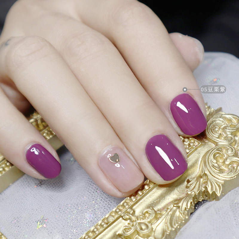 梅子色系列网红流行新款抖音小红书美甲指甲油胶光疗酒红梅紫显白