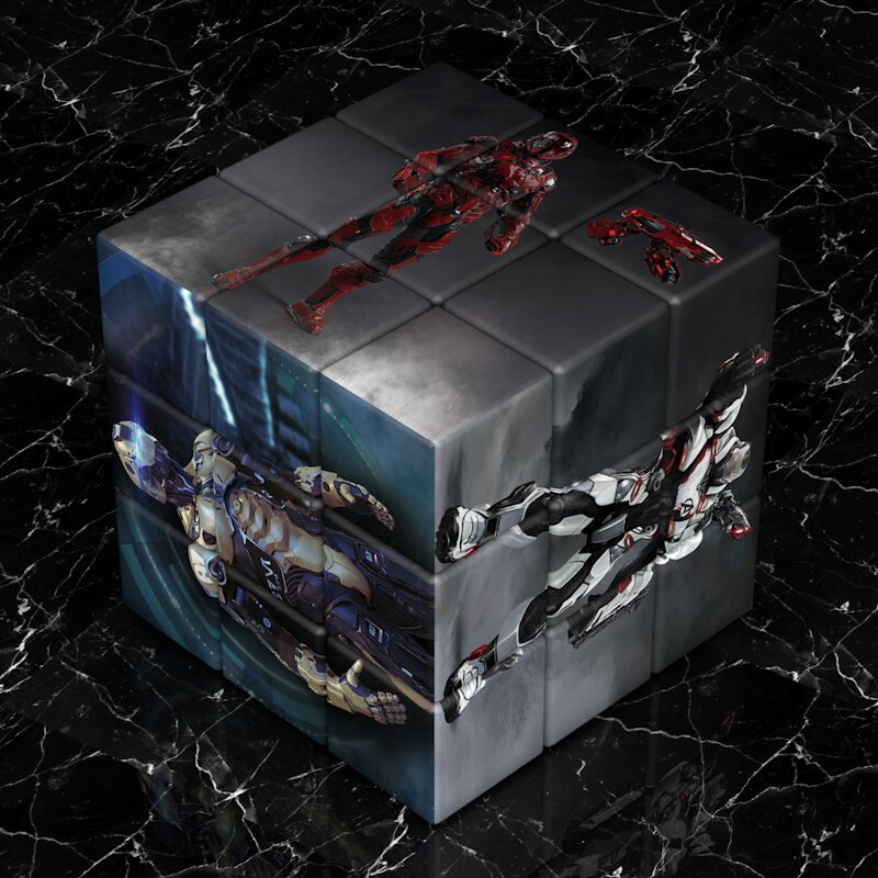 战士赛博朋克科幻机甲未来创意三阶魔方玩具魔方