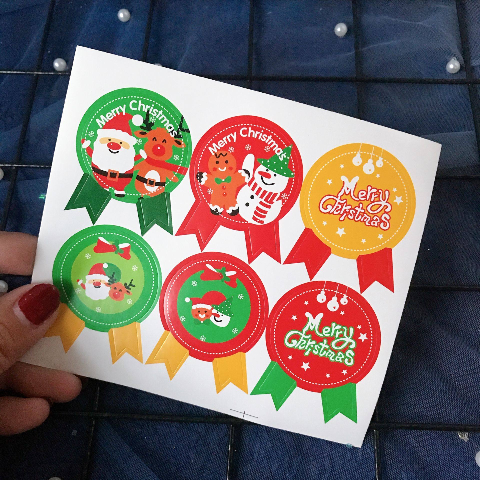 贴纸din圣诞节新款史莱姆莱姆ins美拍快手网红贴纸