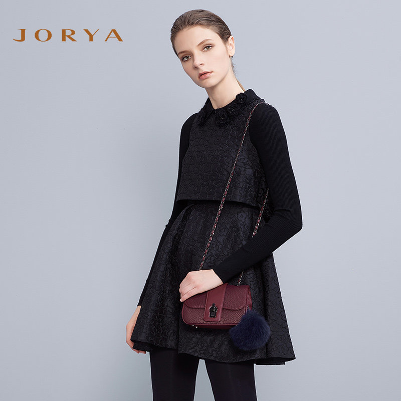 促销jorya卓雅连衣裙秋款专柜正品h1402601吊牌牌价连衣裙