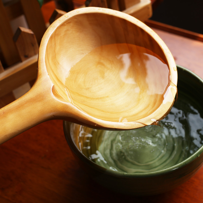 大水勺小木勺汤勺水瓢木瓢实木家用舀水勺米勺汤勺