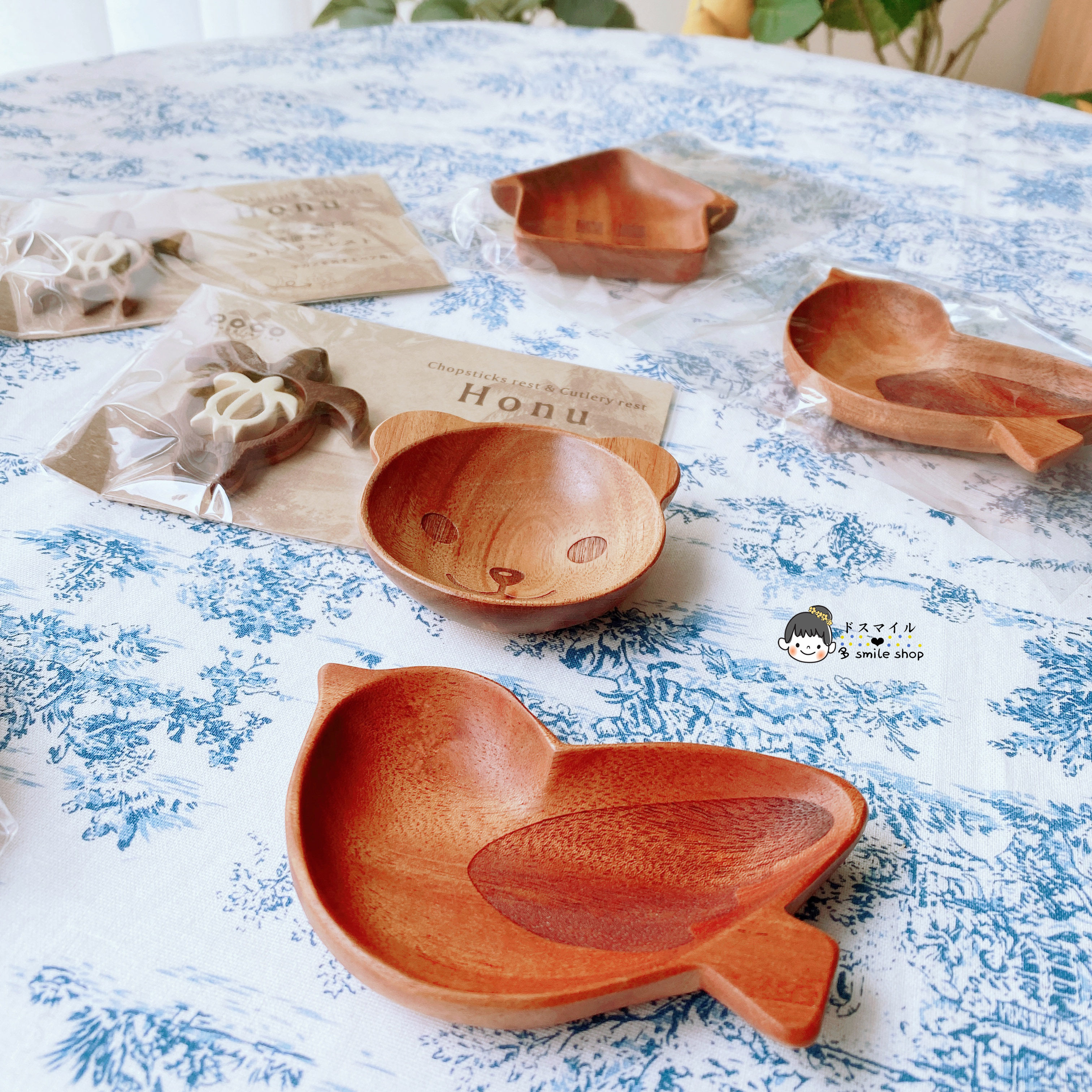 现货日本进口poco可爱手工实木木制品小熊房子餐具笼