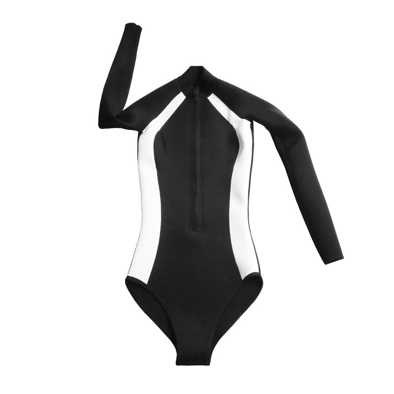 潜水服个性时尚比基尼连体长袖潜水分体游泳保暖潜水服