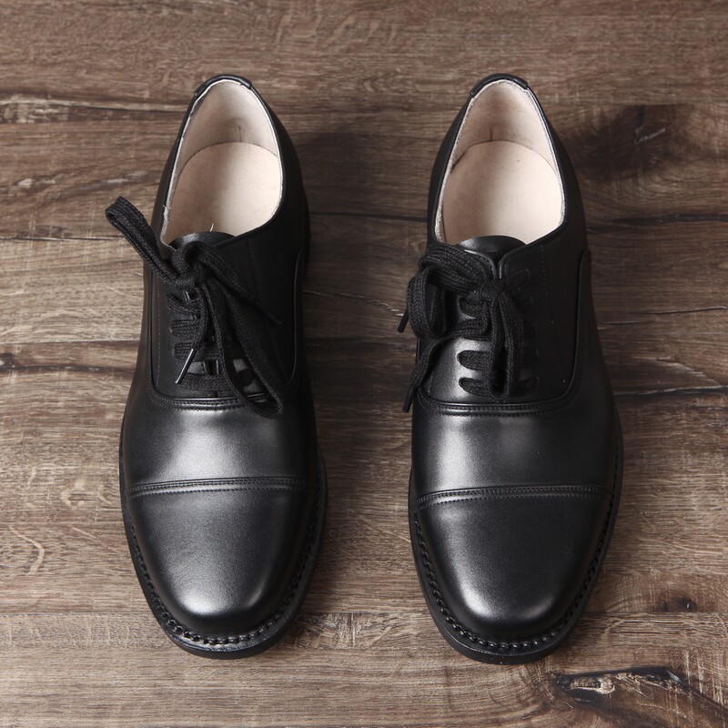 3516厂复古78式低腰干部皮鞋 固特异上线老式军官三接头工作鞋男