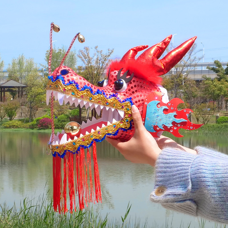 舞龙龙头健身甩龙儿童成人空竹太极杆甩龙杆更多民间运动用品