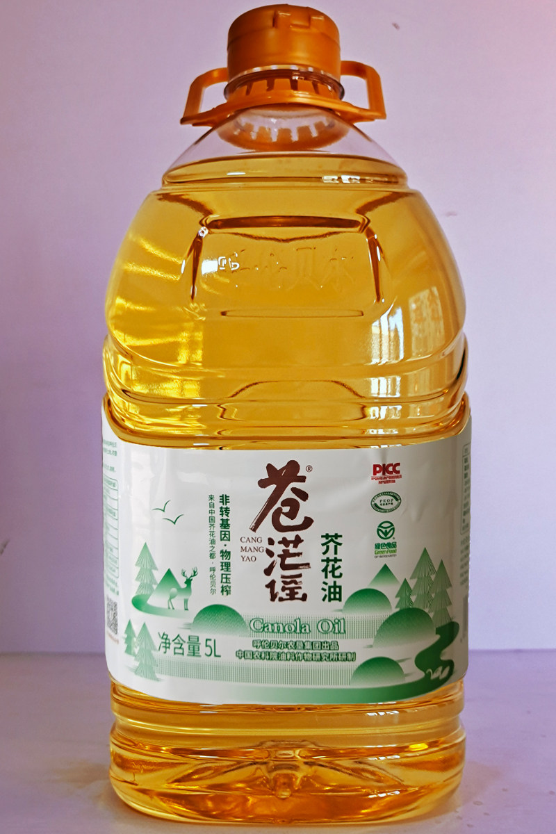 呼伦贝尔苍茫谣芥花油5升非转基因压榨食用油家用纯正 双低菜籽油