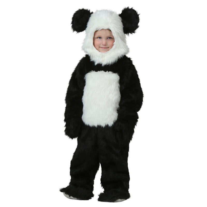 动物服装儿童熊猫演出服幼儿园卡通连体衣大人表演儿童演出服