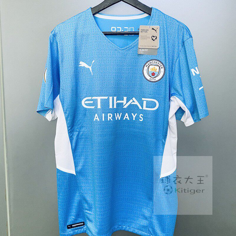 puma曼城2122赛季主场球员版正品球衣英超印号章759201