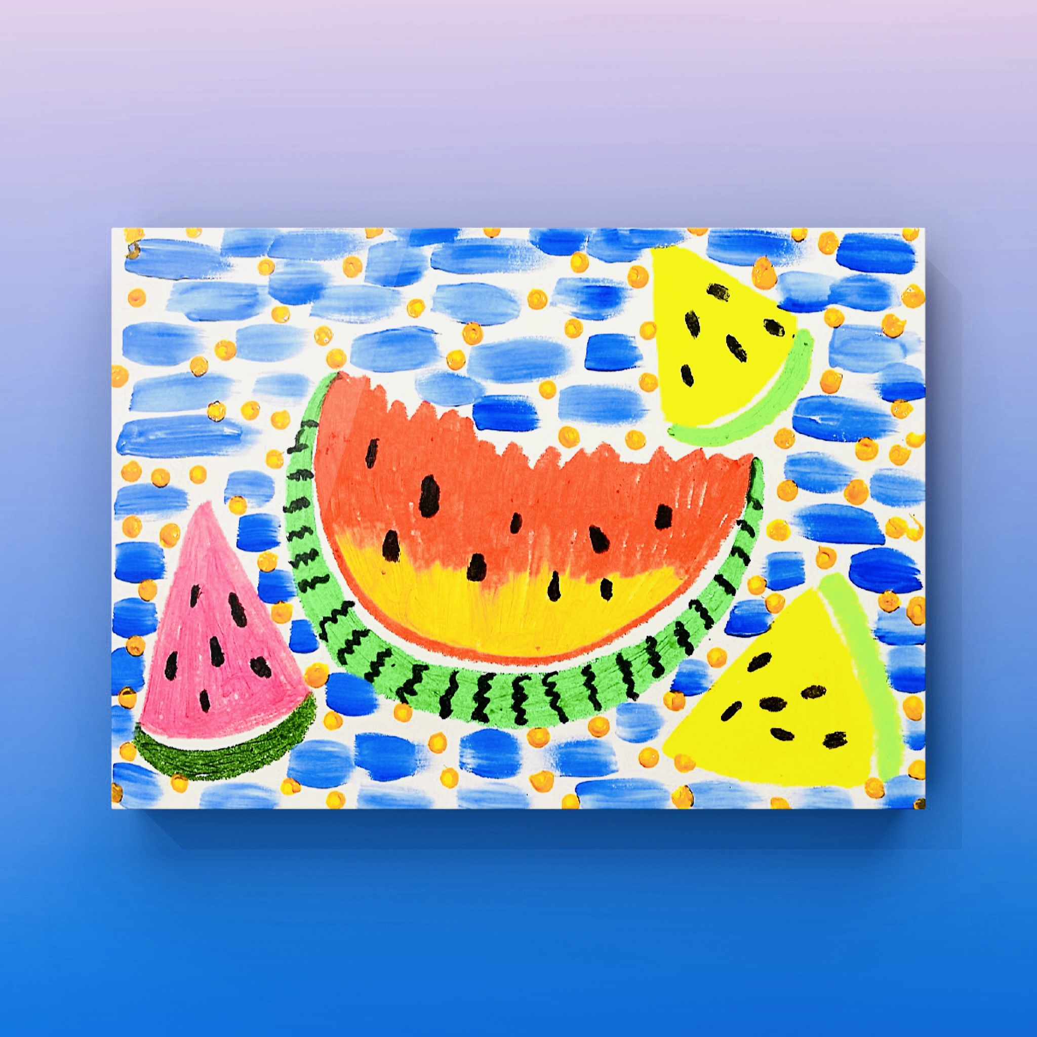 儿童创意美术教学培训课程3-5岁课程大西瓜单个课件ppt设计