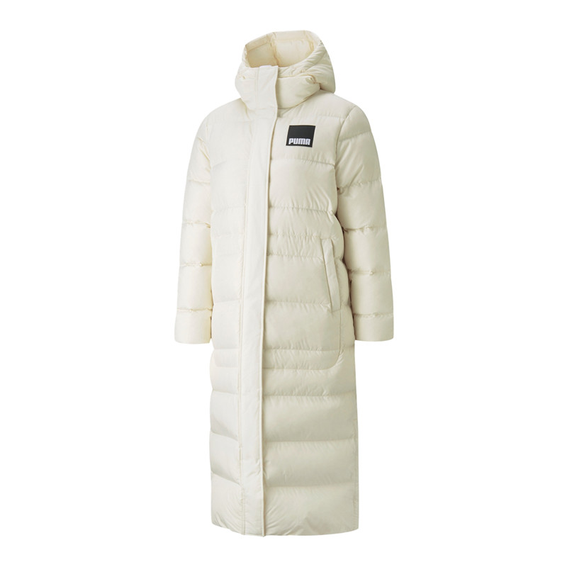 专柜正品puma彪马休闲运动长款超轻保暖连帽宽松运动羽绒服