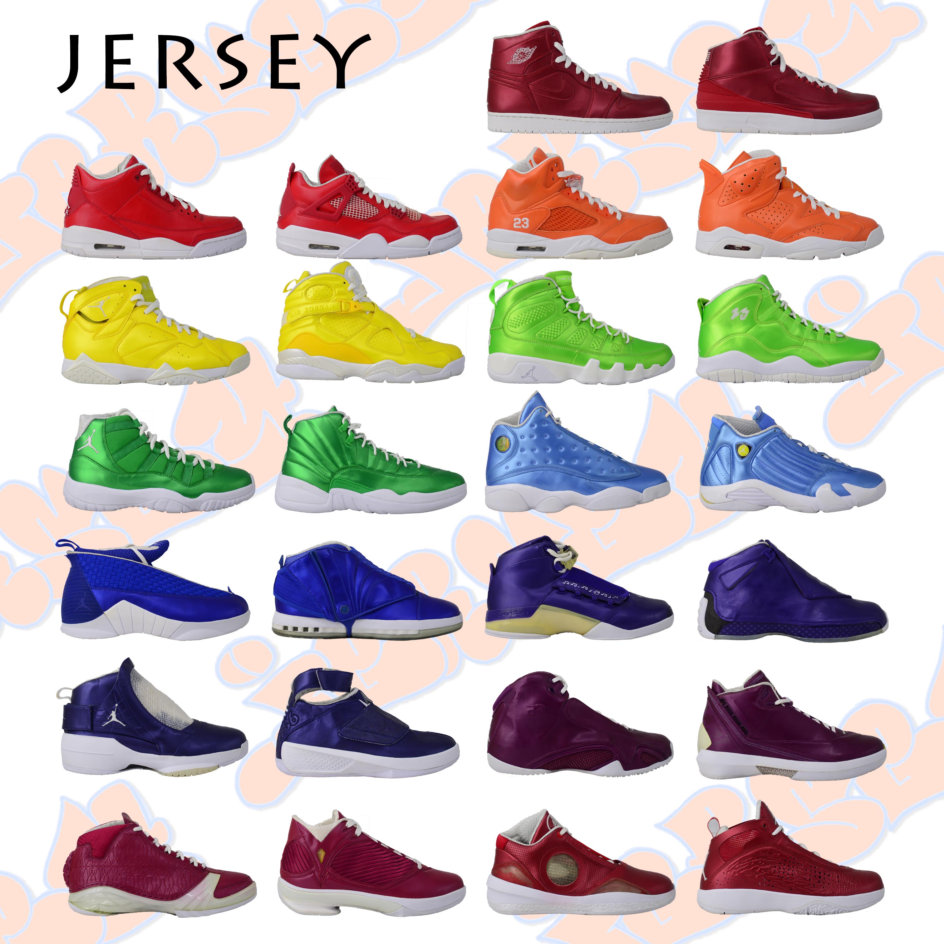 泽西airjordanrainbowpackaj彩虹整套套装sample篮球鞋