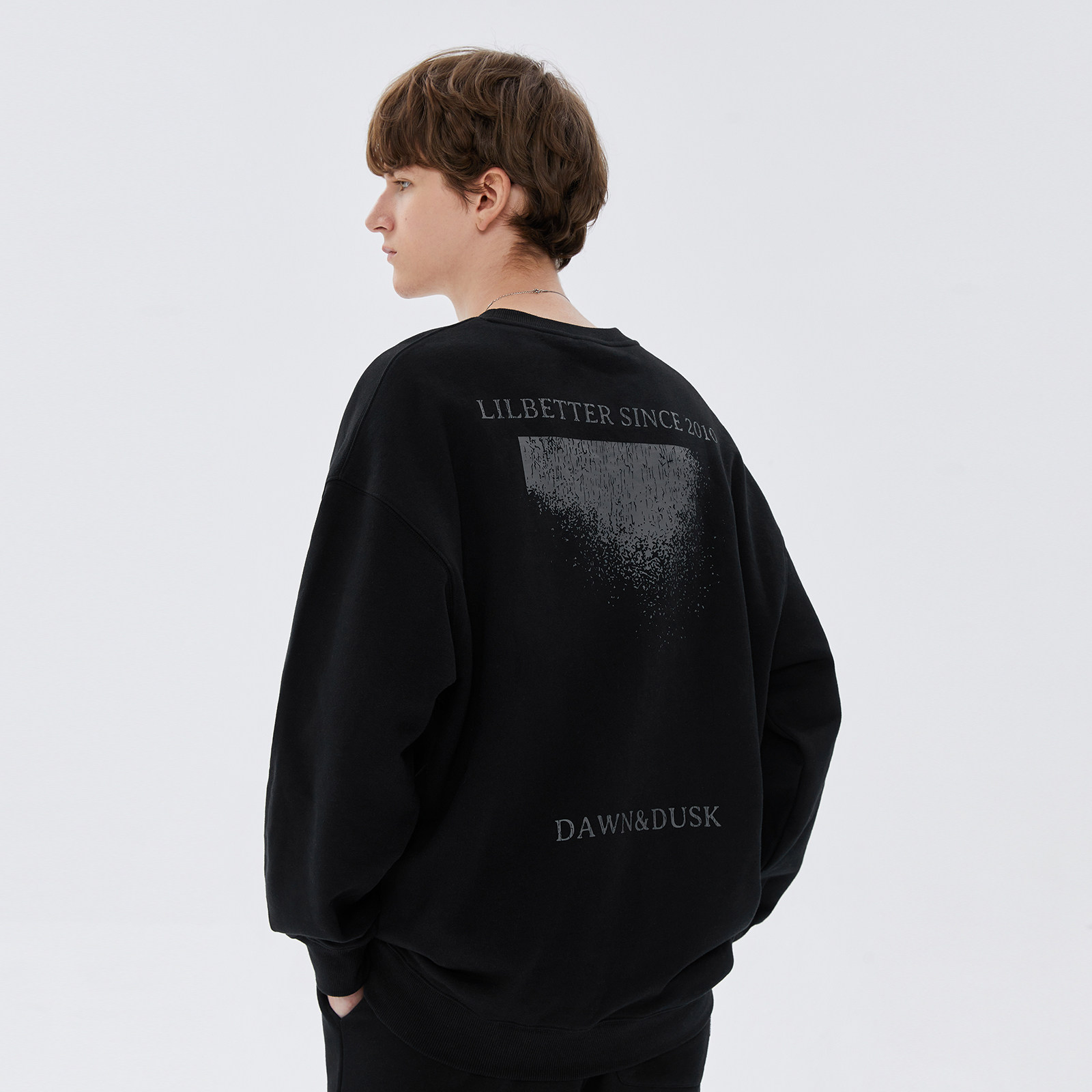 lilbetter380g重磅卫衣男士秋冬上衣圆领套头美式男装卫衣