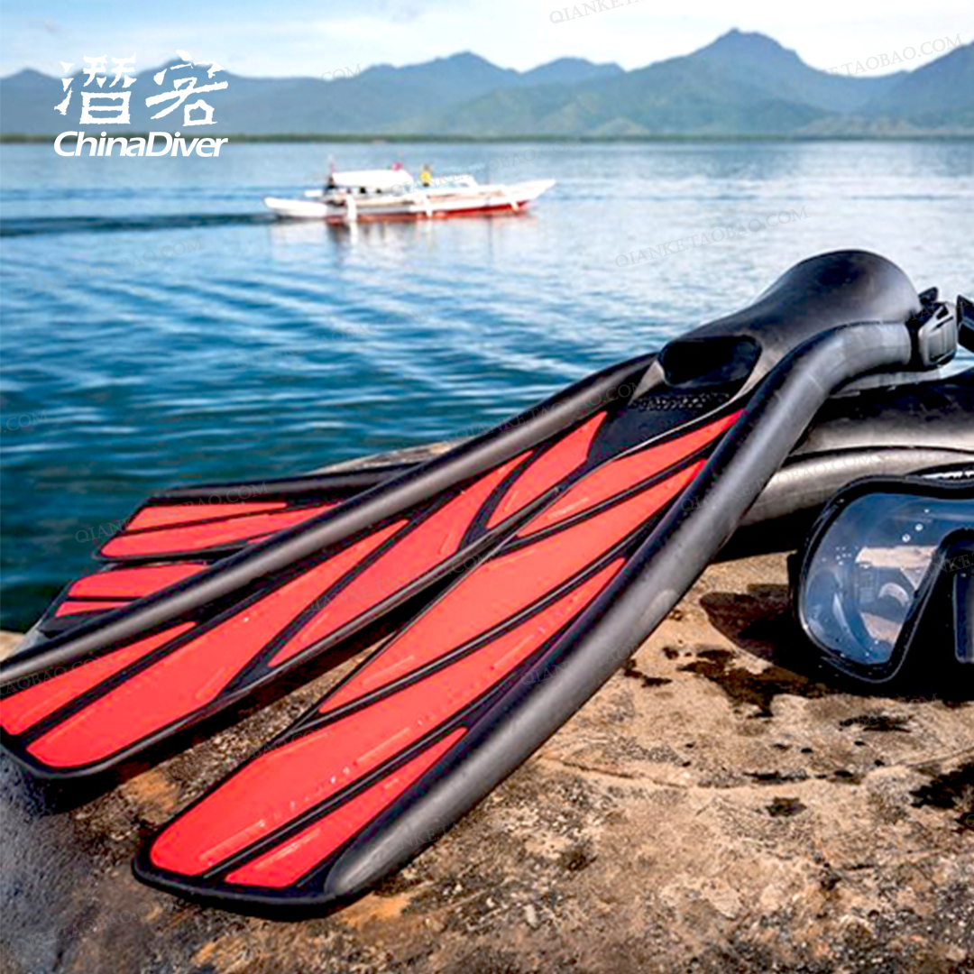 atomicsplitfin潜水脚蹼分叉翼强动力水肺深潜蛙鞋脚蹼