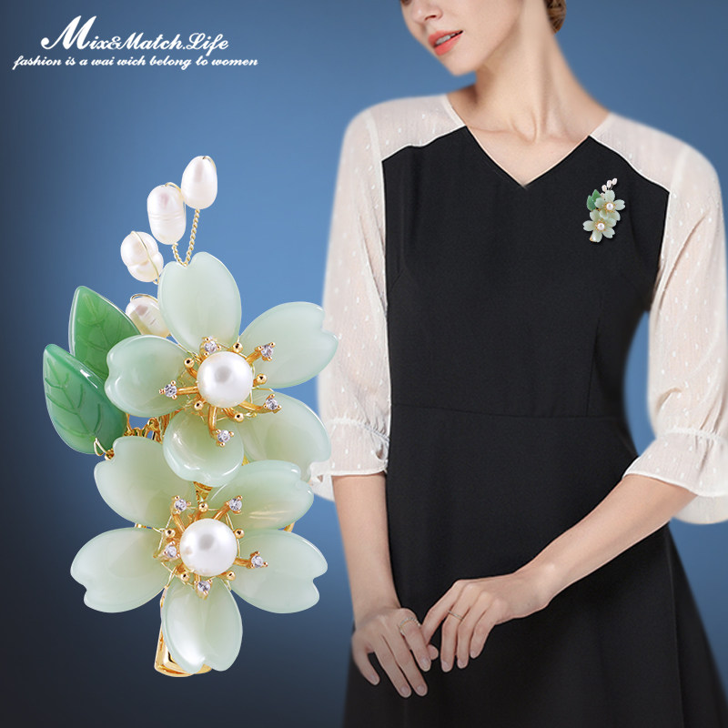 韩国女式时尚凯特王妃胸针中国风牡丹花朵别针百搭胸花母亲节礼物