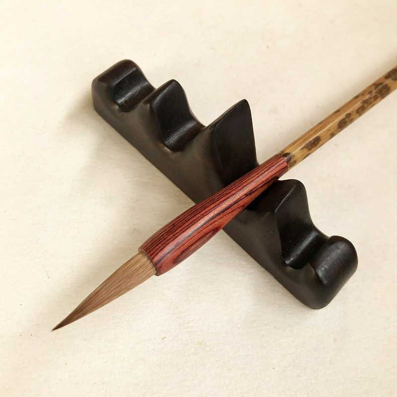狼毫小楷书法毛笔斑竹笔杆口径07出峰3cm文房四宝毛笔