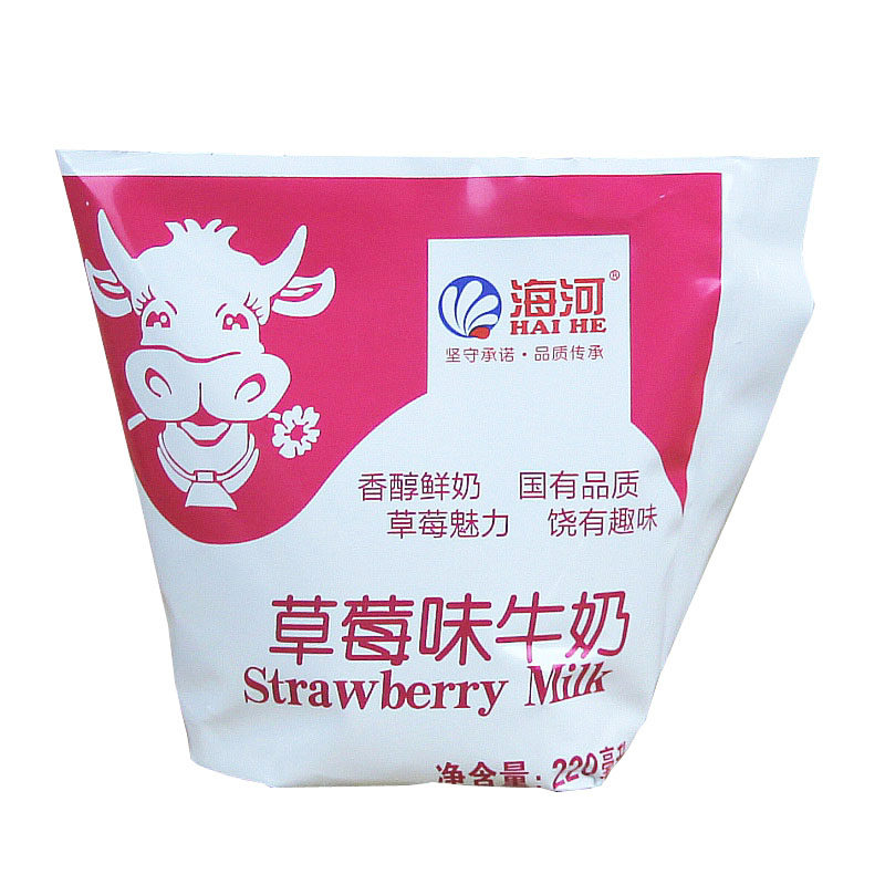 天津海河乳品草莓牛奶调制乳网红早餐抖音牛奶可备注口味