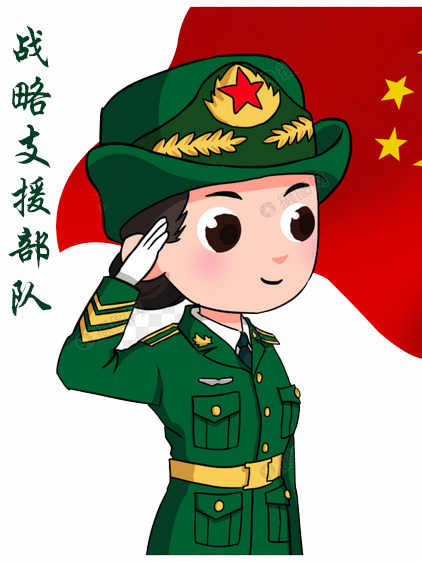 中国手工卡通支援战略武警客厅君客火箭女兵十字绣套件