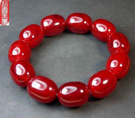 特价彩色中东贵族樱桃车厘红色蜜蜡佛珠手链手链