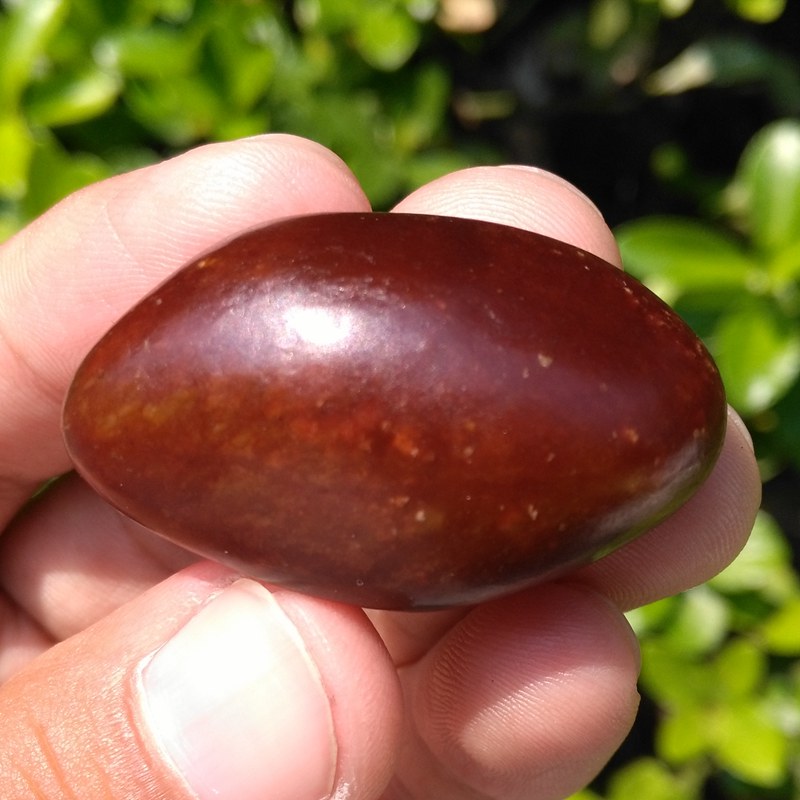 玉饰传奇新疆和田玉籽吊坠真皮天然红沁枣红手饰