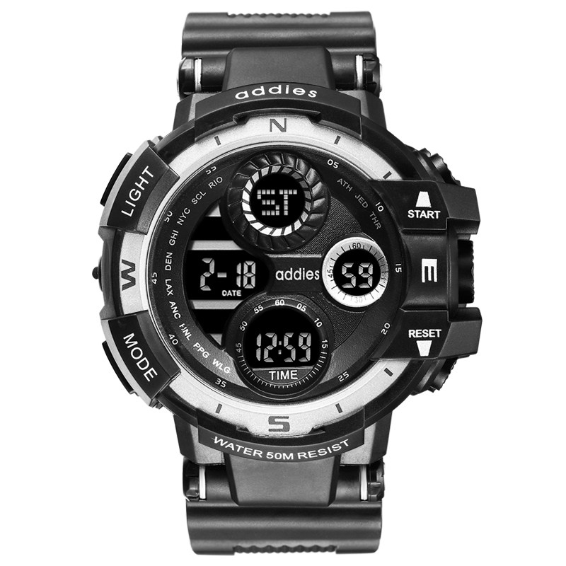 电子表防水机械表运动潮韩版夜光青少青少年年初中学生国产腕表