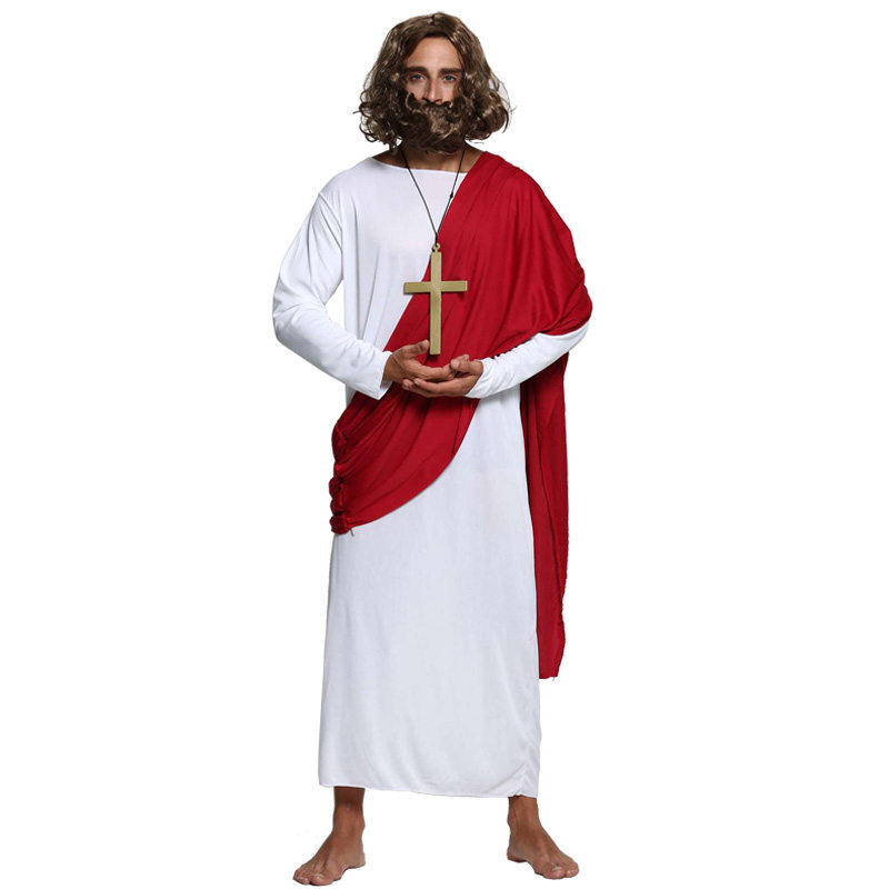 万圣节cos复活牧师服装教父神父传教士修士化装舞会派对表演装扮