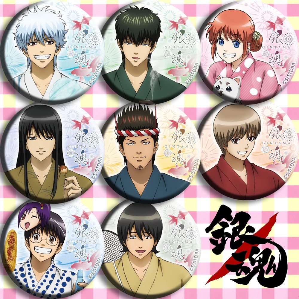 吧唧银魂动漫徽章胸章时新神乐二次元周边定制动漫挂件