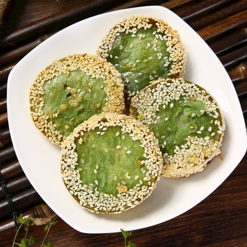 绿茶佛饼香芋芝麻冷冻油炸半成品小吃广式早茶传统糕点