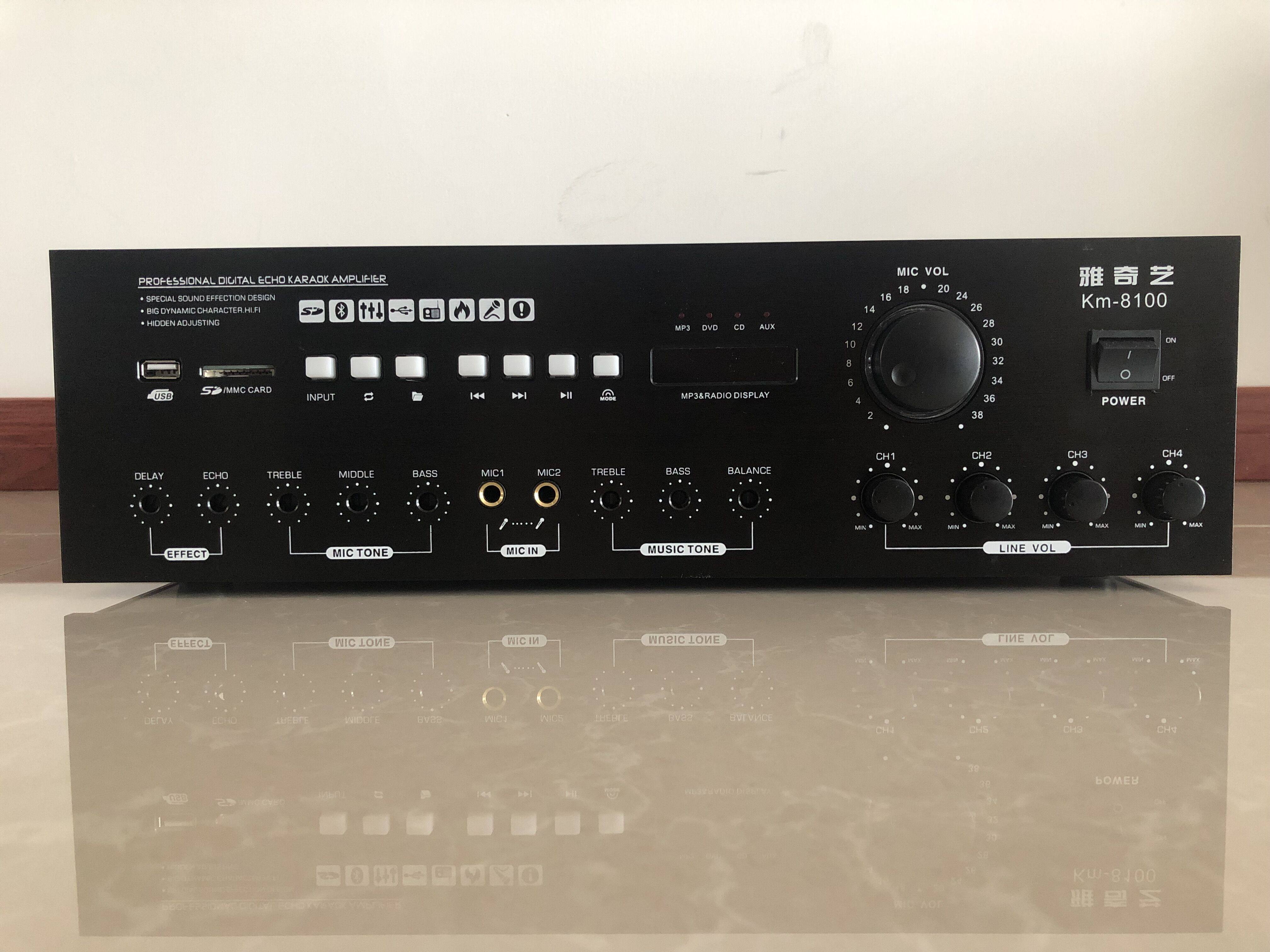 雅奇奇艺km8100定阻四通通道hifi会议店铺商场功放