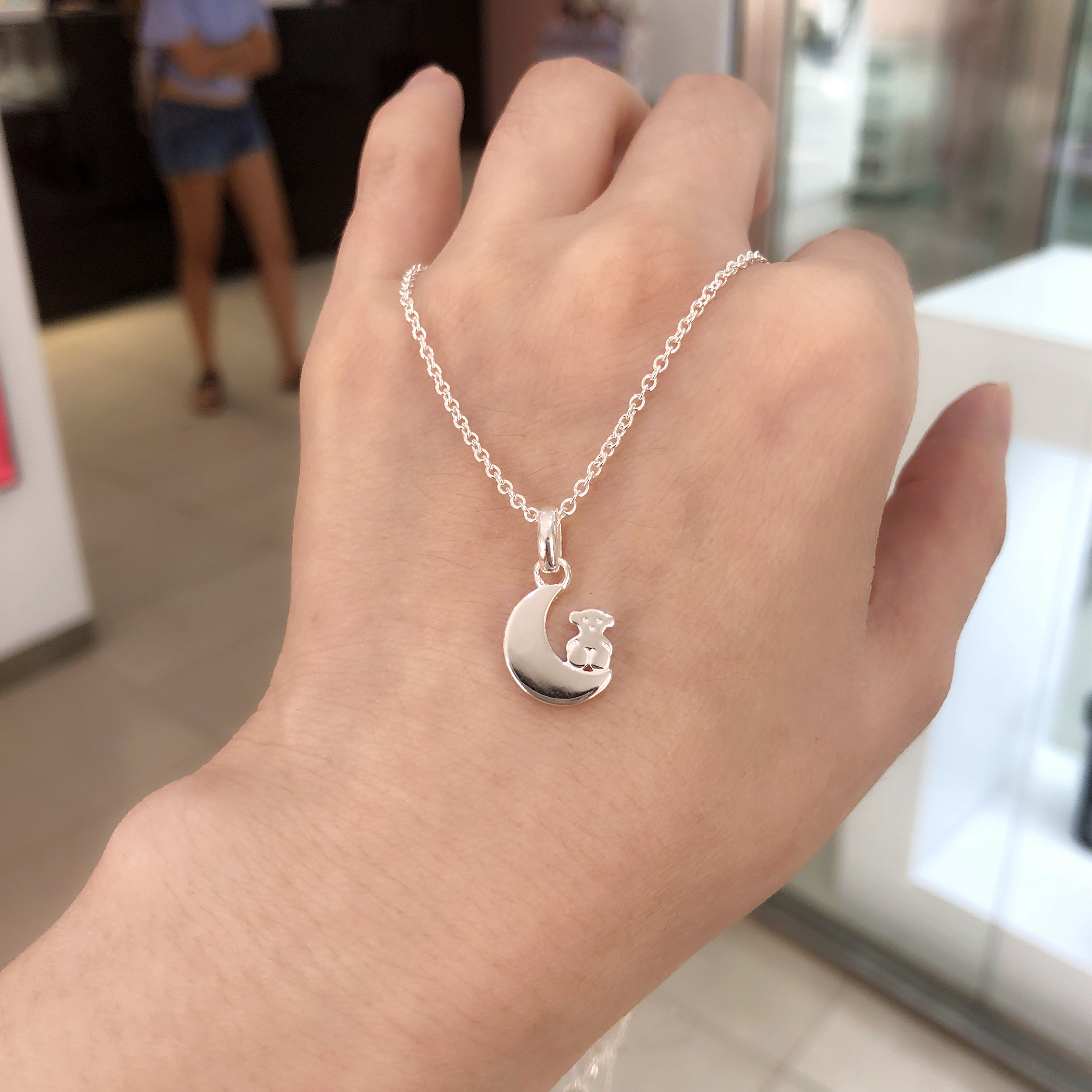 西班牙专柜tous桃丝熊经典小熊星星珍珠银月亮项链项链