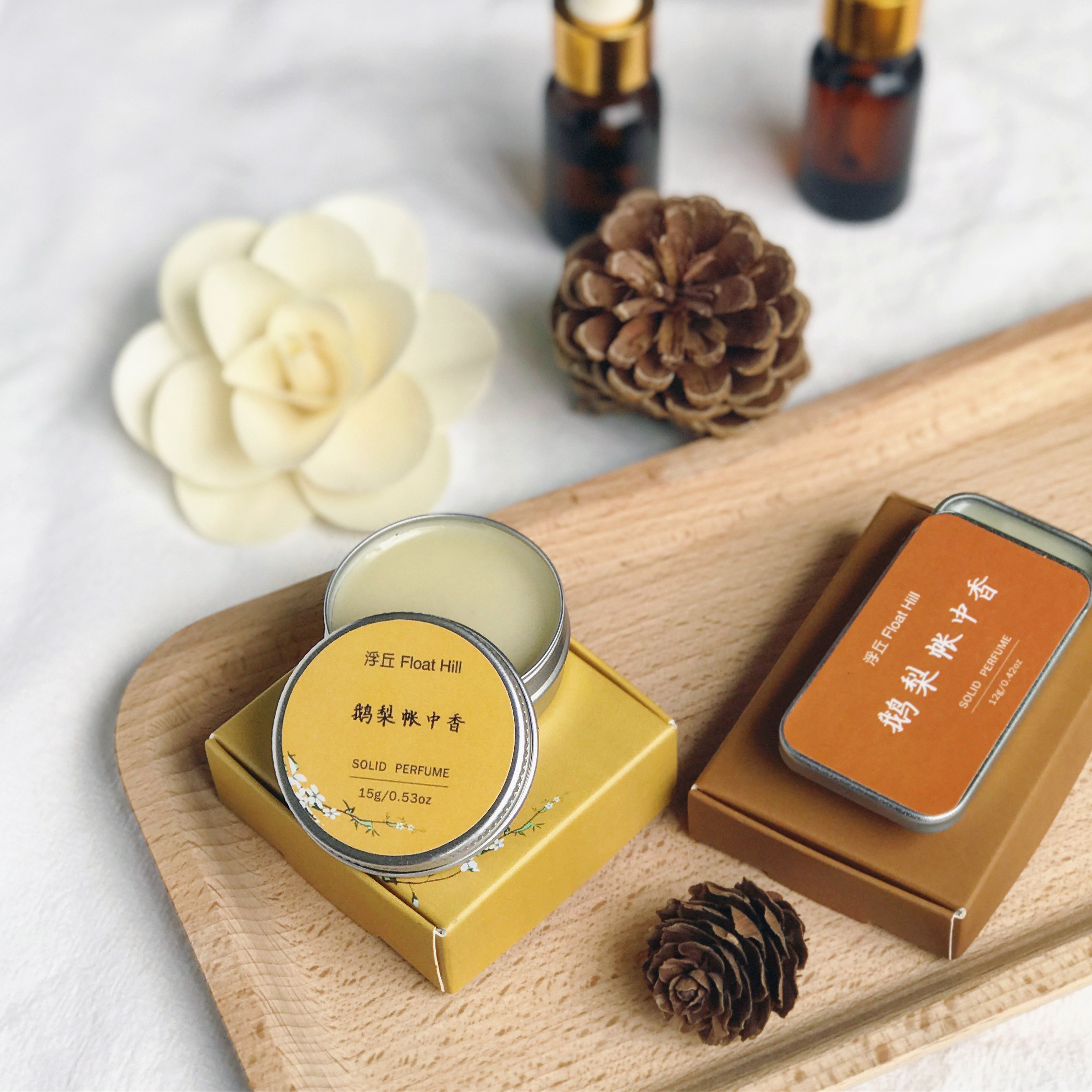 浮丘调香鹅梨帐中香15g古风香膏男女士固体香水持久淡香清新学生