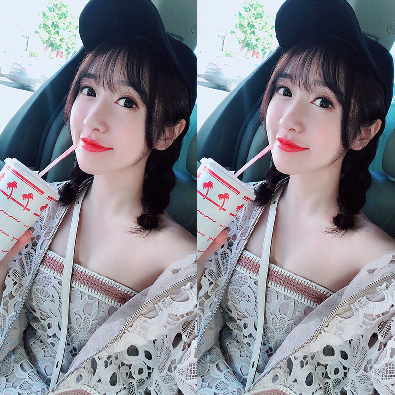 「卢洁云」cariedo 2018春新款女内搭中长款蕾丝两件套连衣裙套装