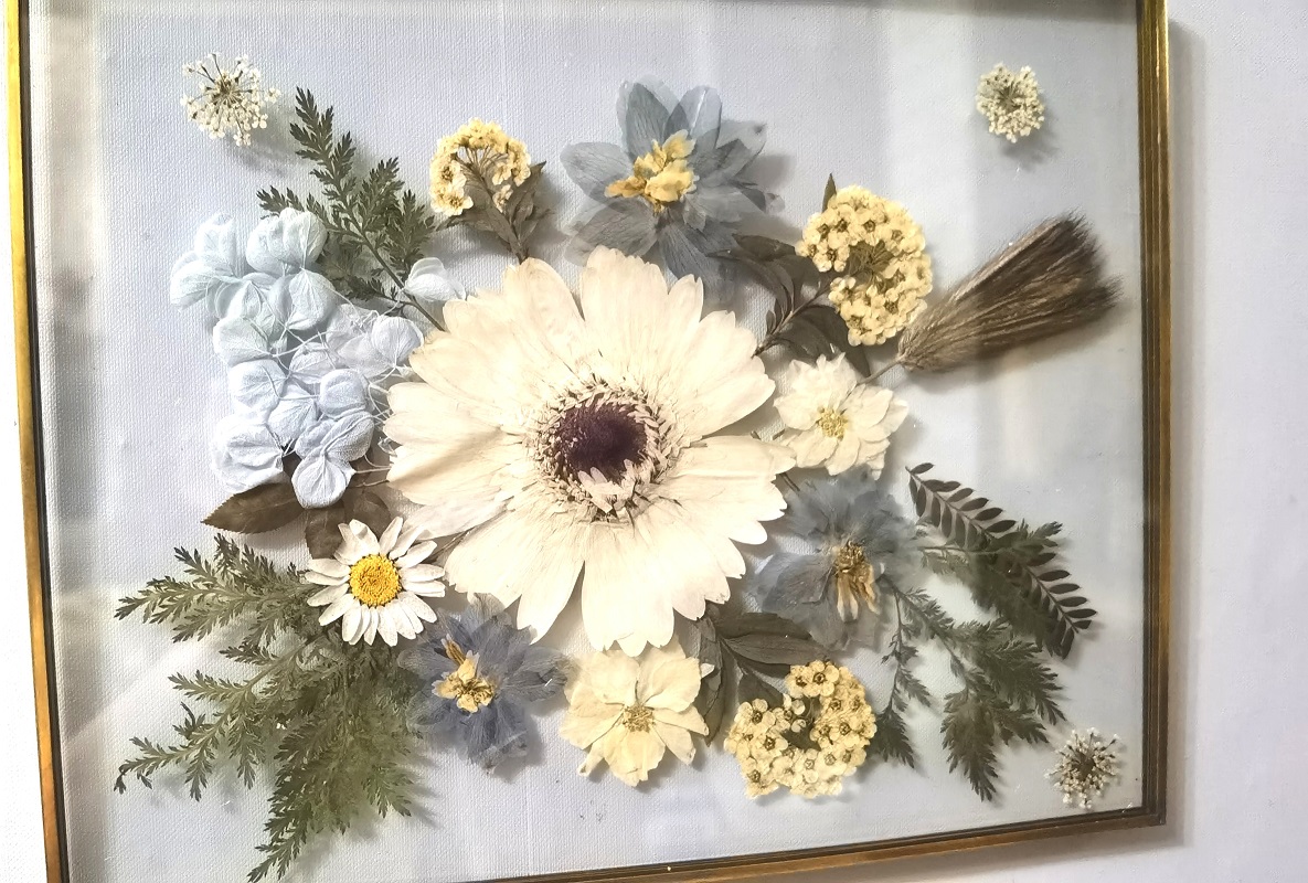 新房子装修手工干花压花金属相框壁饰画家居修饰艺术画押花夹花