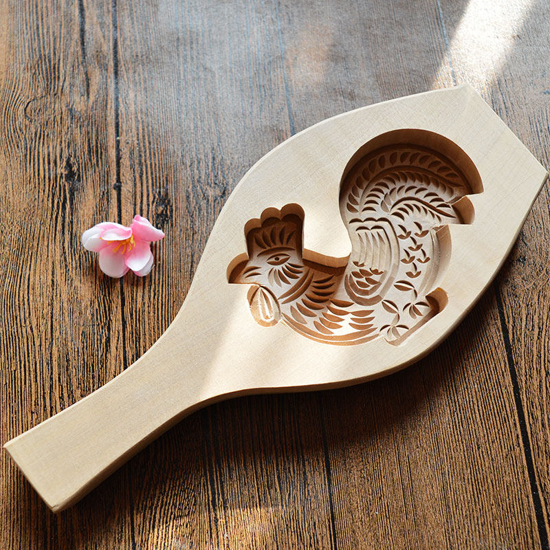 梨木雕刻公鸡厨房模具