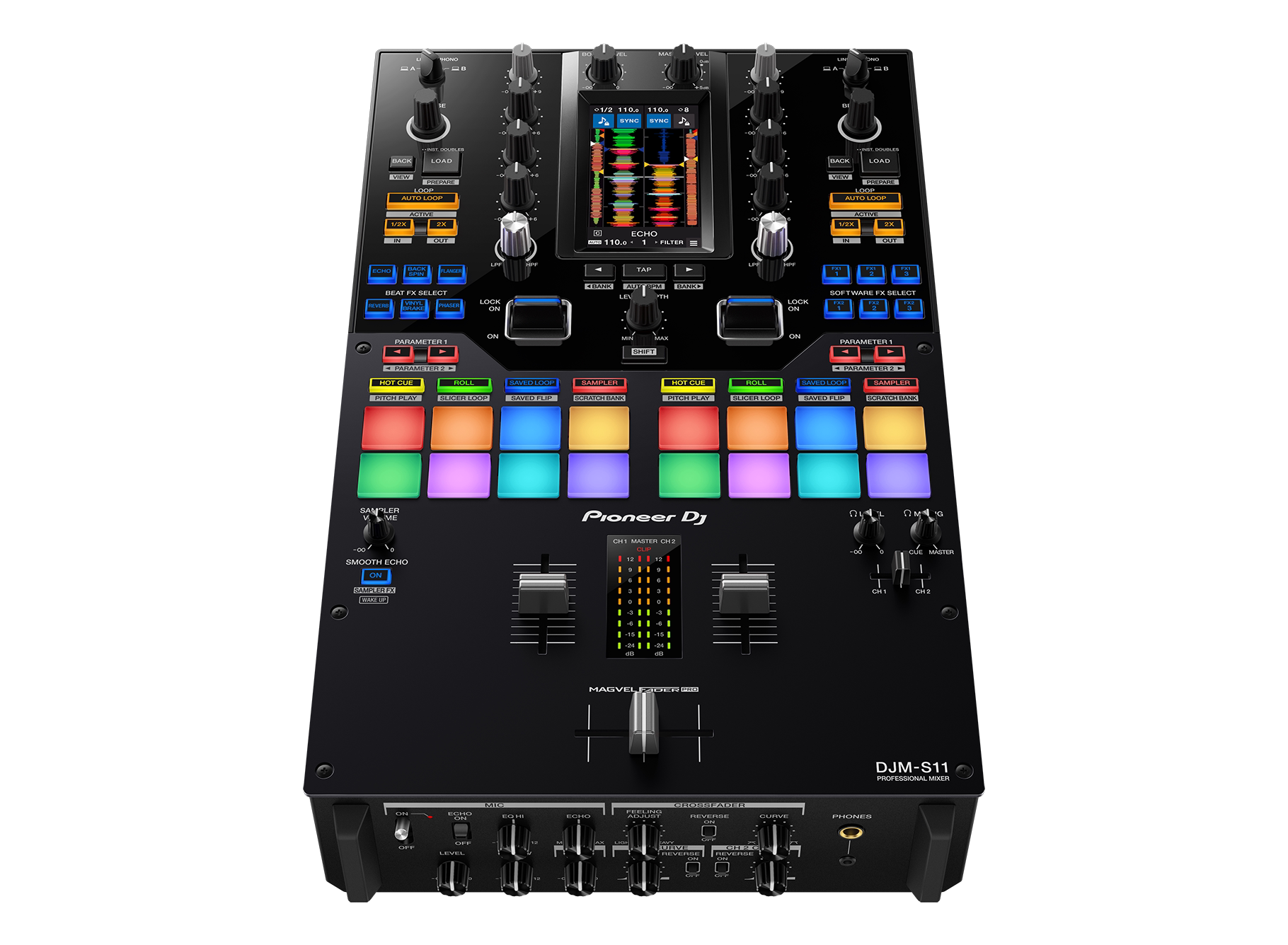pioneer先锋djms11混音台搓碟专用用带触摸显示屏打碟机