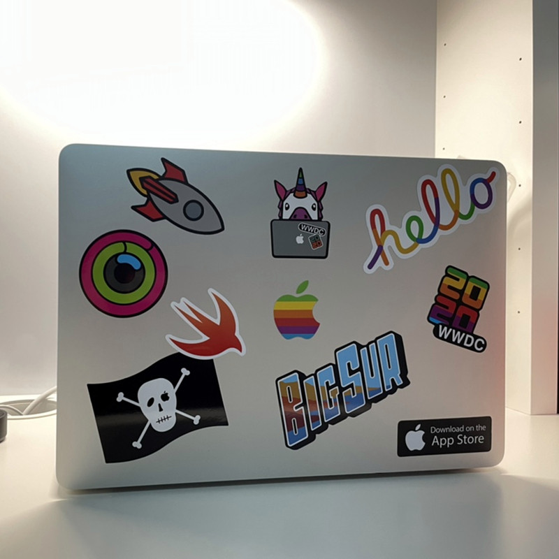 wwdc图标笔记本电脑平板ipad手机局部个性装饰贴纸笔记本个性小贴纸