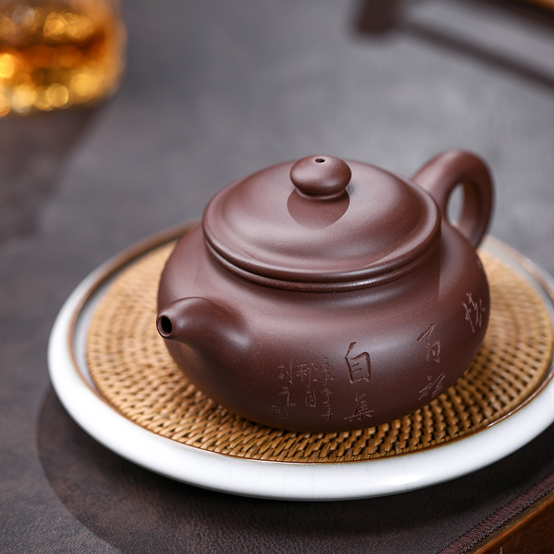 茶壶大号仿古紫砂壶球孔出水手工泡茶宜兴紫砂大容量茶壶