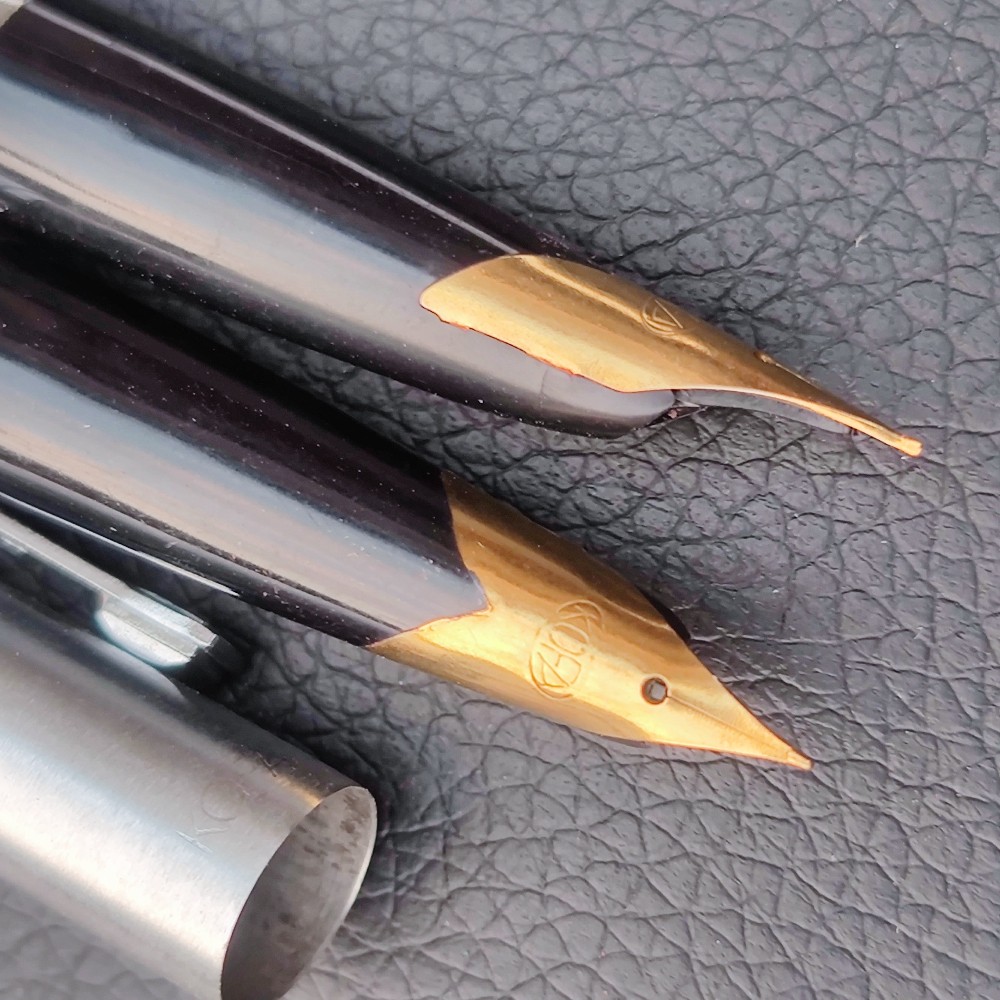 90年代少见kofa全钢钢笔笔杆较粗嵌入式大包铱金笔钢笔