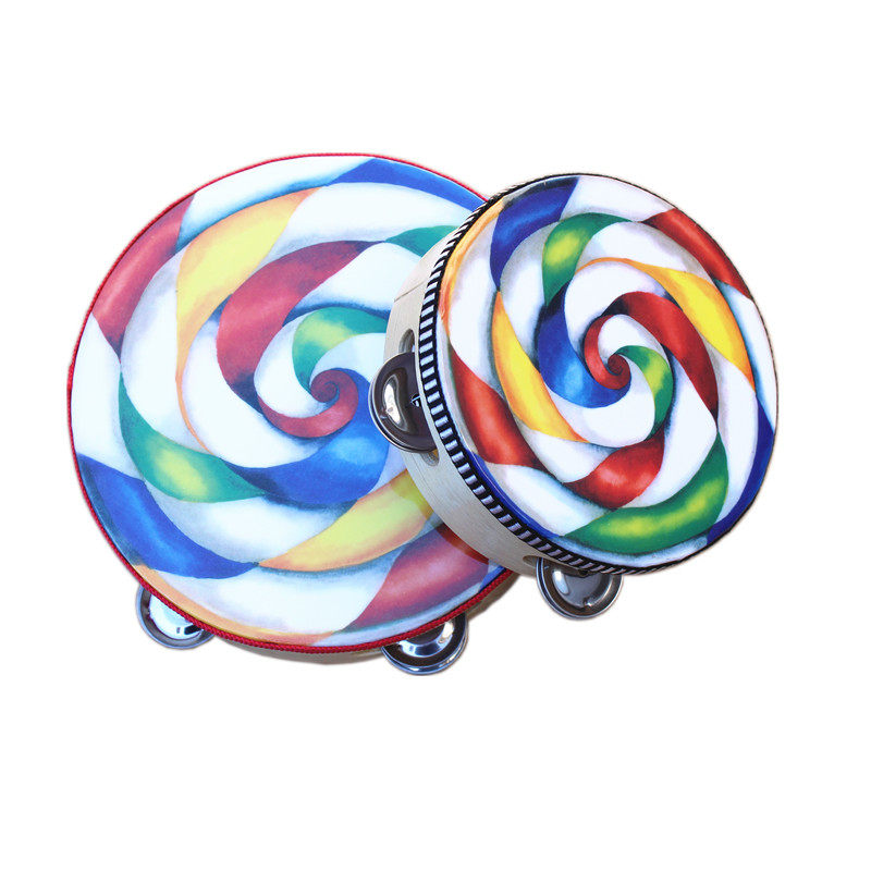 手拍铃鼓木质儿童玩具幼儿园舞蹈手拍鼓教师用奥尔夫打击乐器摇铃