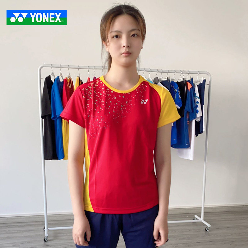 正品yy尤尼克斯羽毛球男女吸汗透气夏速干运动服短袖羽毛球服