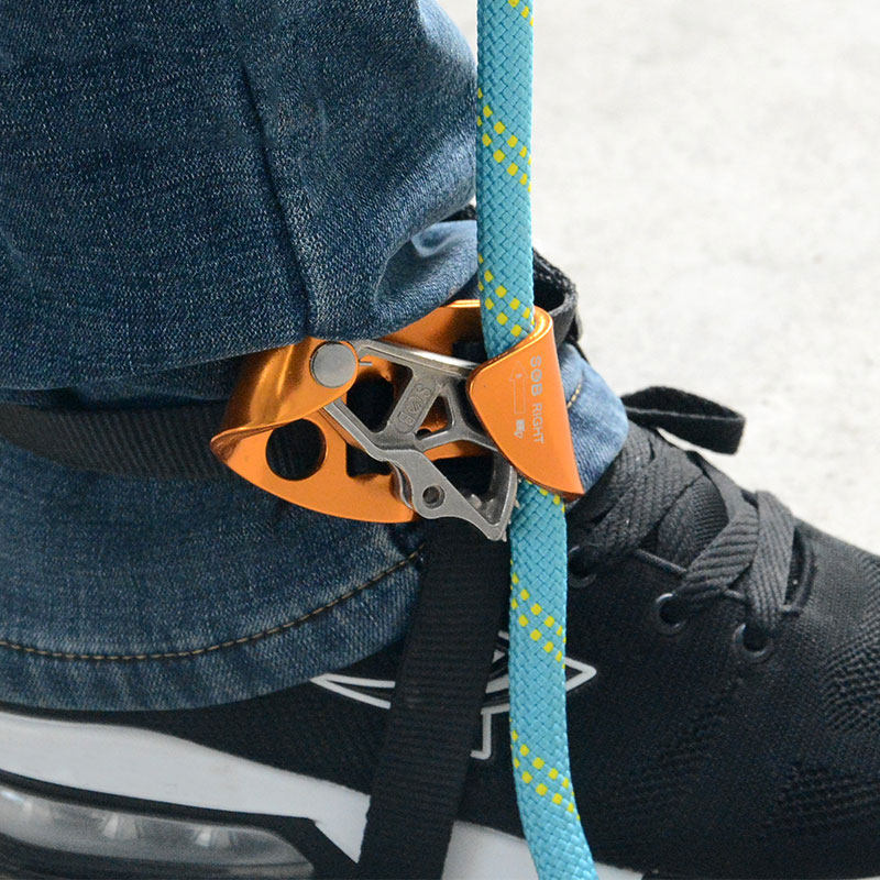 sob右脚上升器攀爬器脚式上升器爬绳器户外登山攀岩装备用品