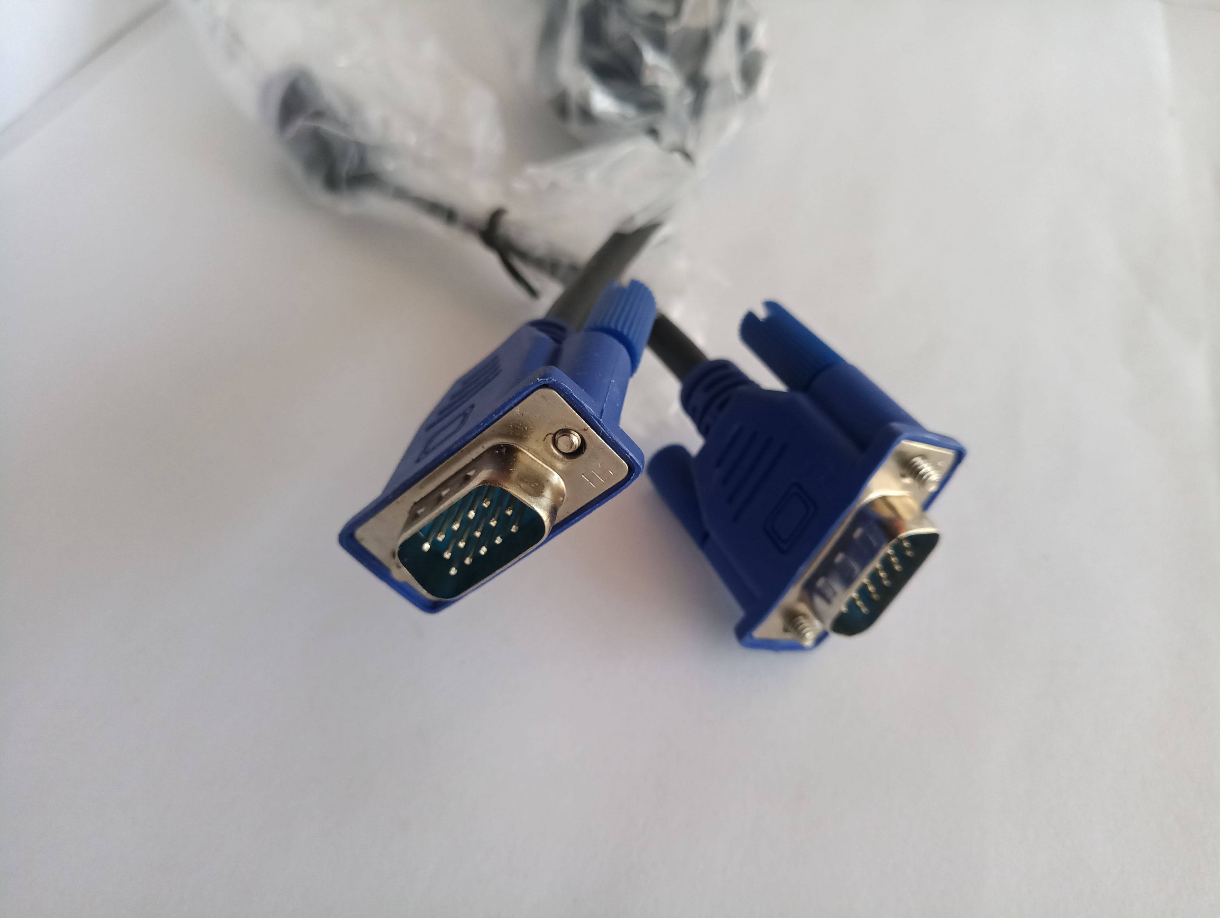 连接vga原装品牌机显示器电脑信号线双公18米15针vga线