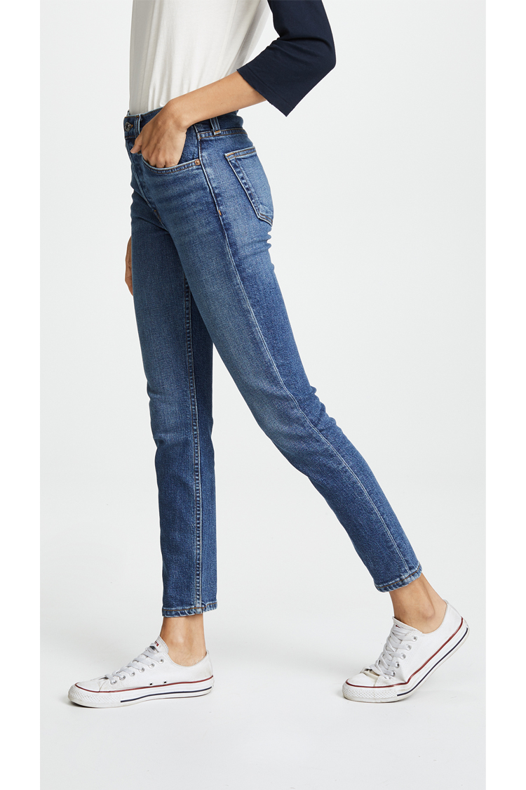 国内现货甜心美国redoneoriginals超高高腰蓝色牛仔裤